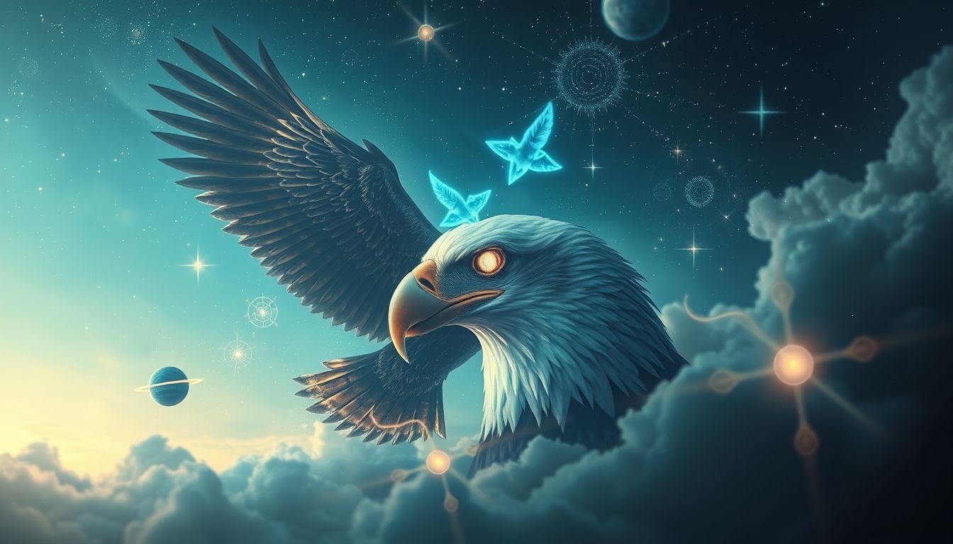 Een sprekende adelaar symboliseert wijsheid en spirituele leiding.