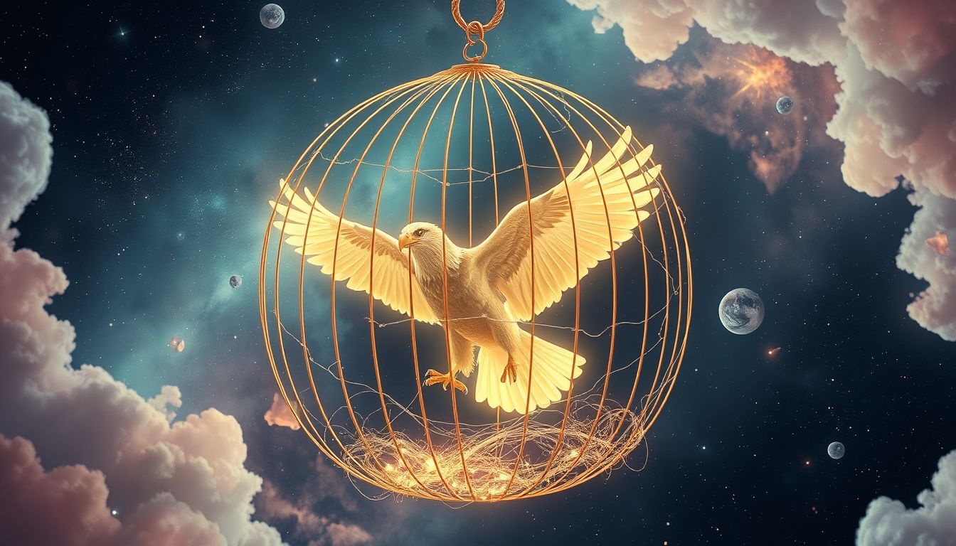 Dromen over een adelaar in een kooi symboliseert ingeperkte vrijheid.