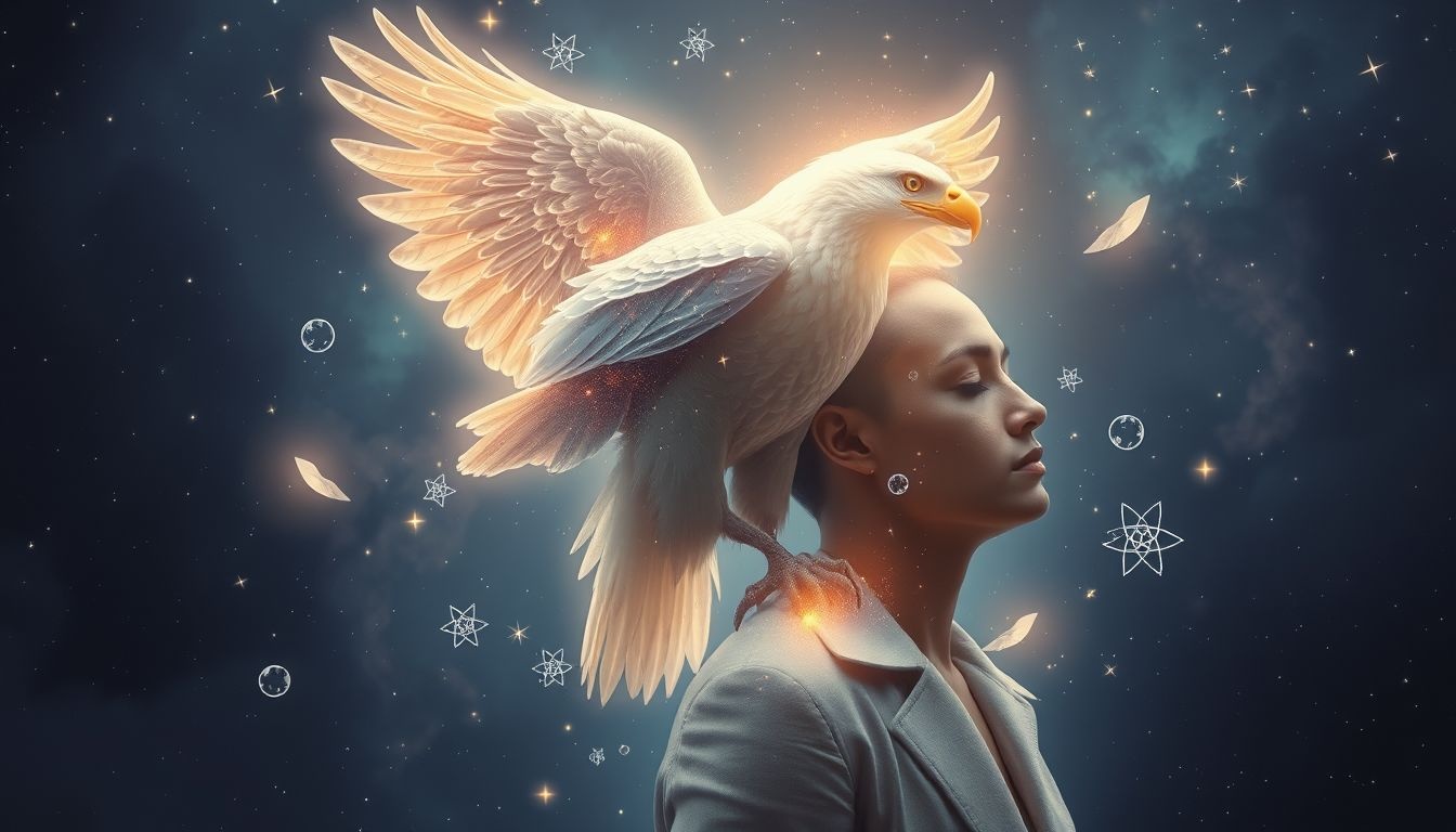 Een adelaar op je schouder symboliseert kracht en bescherming.