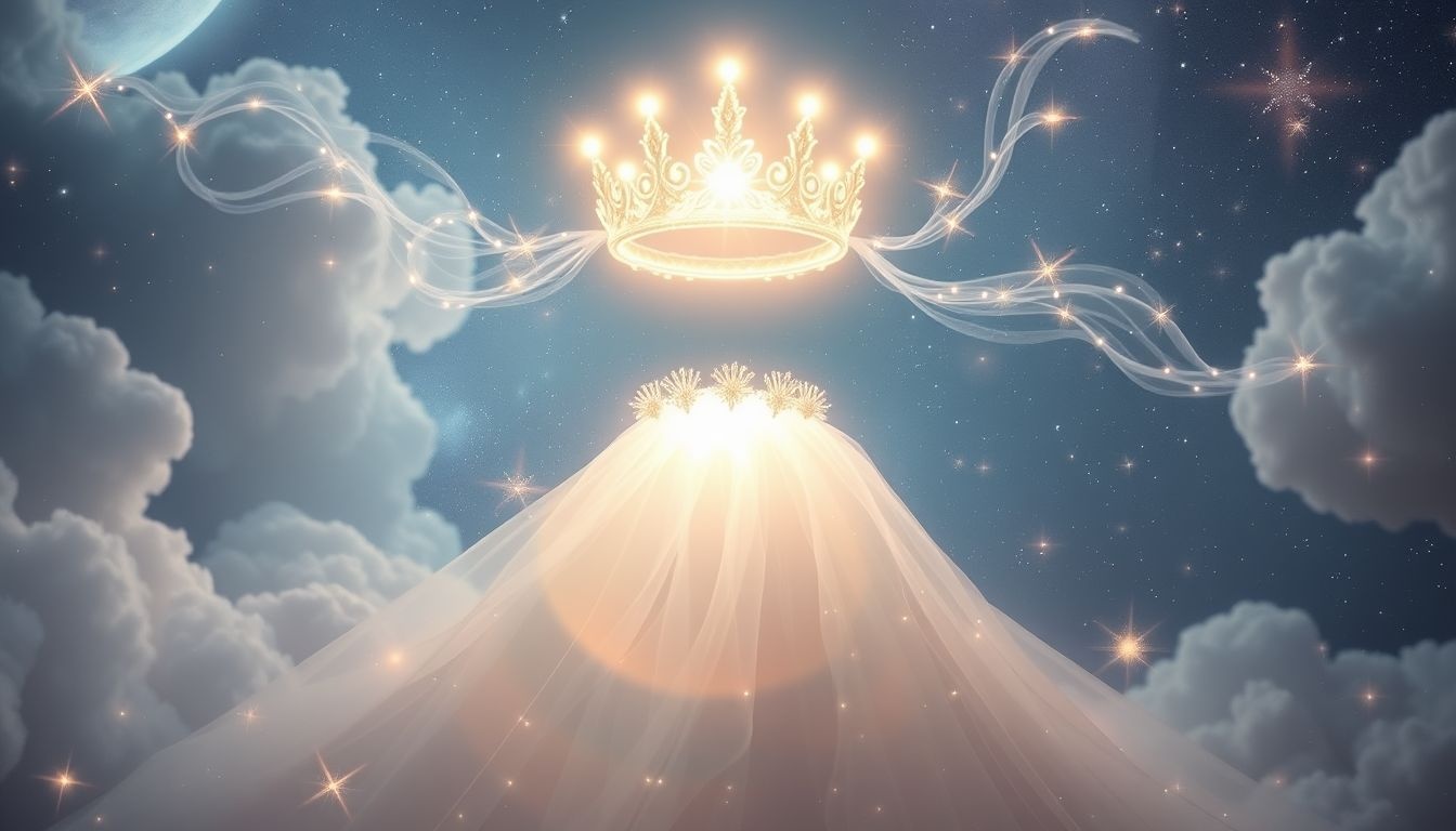 Dromen over een diadeem als bruidssieraad symboliseert zuivere liefde en trouw.