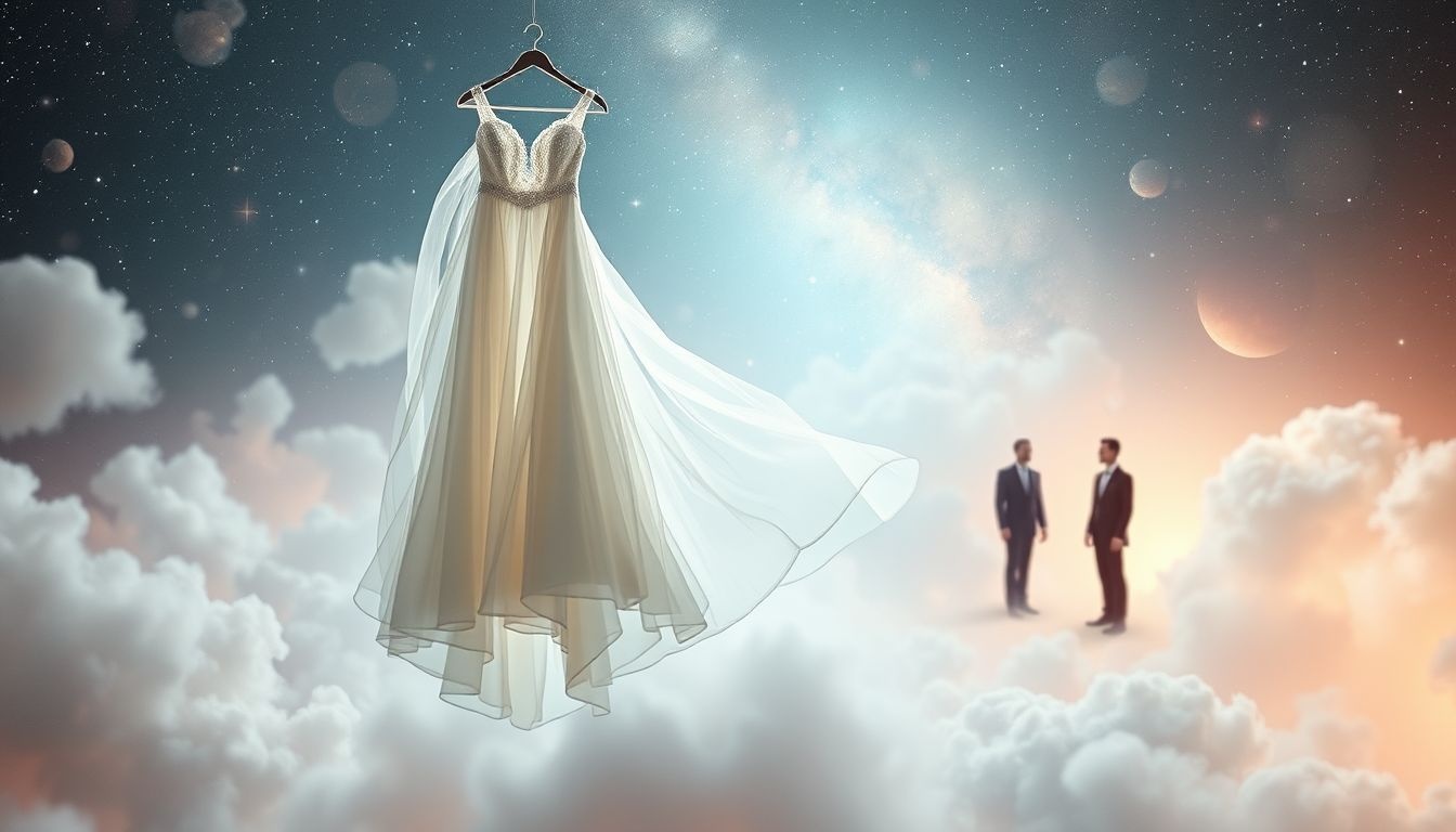 Dromen over een mismatch trouwjurk symboliseert communicatiestoornissen in relatie.
