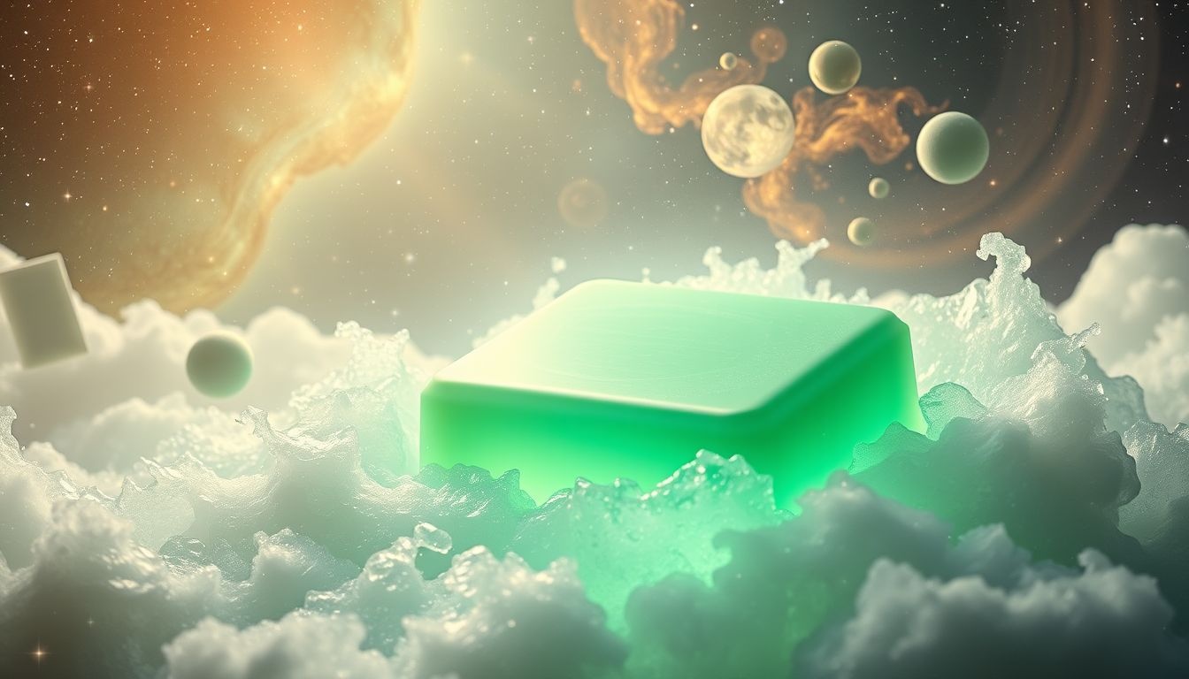 Dromen over groene zeep symboliseert reiniging en nieuwe kansen.