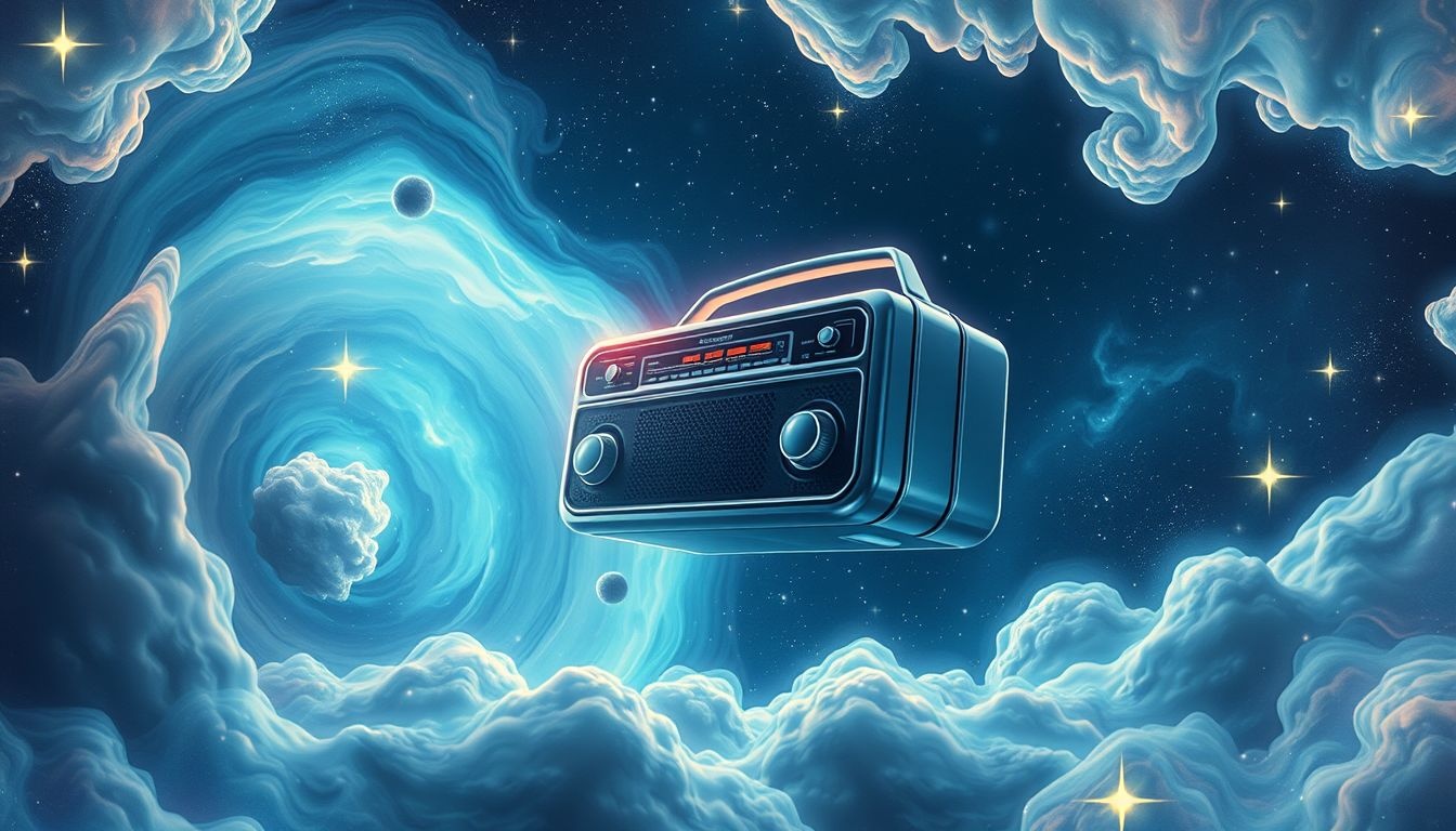 Dromen over autoradio symboliseren communicatie en controle tijdens reizen.