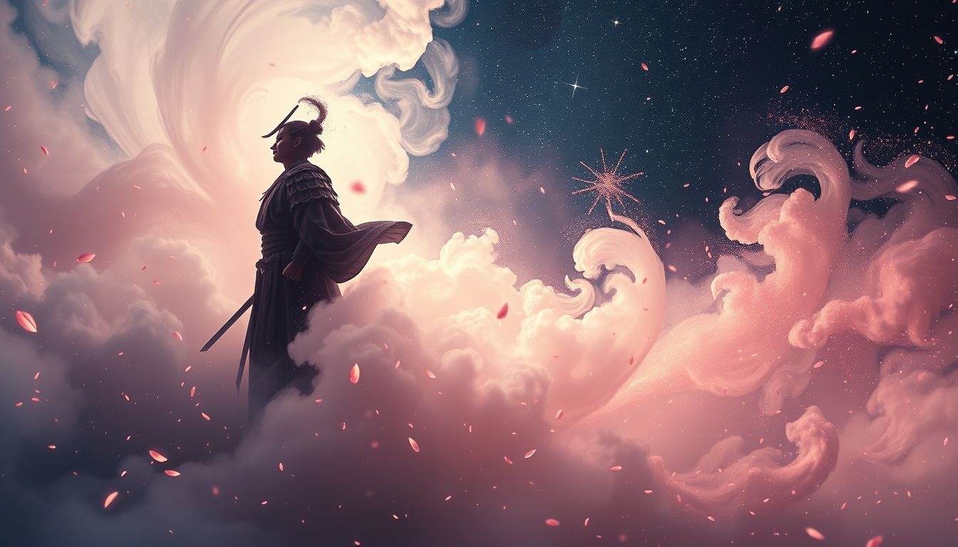 Een stervende samurai symboliseert het einde van oude strijdkracht.