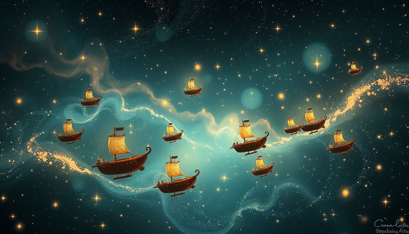 Een speelgoedvlootje in dromen symboliseert speelse controle over emoties.