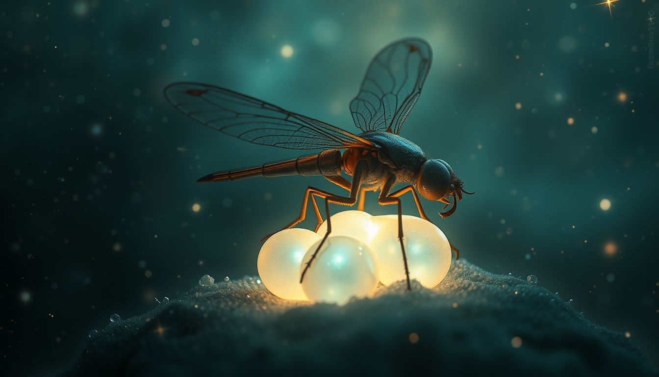 Een paardenvlieg die eieren legt symboliseert verborgen zorgen of conflicten.