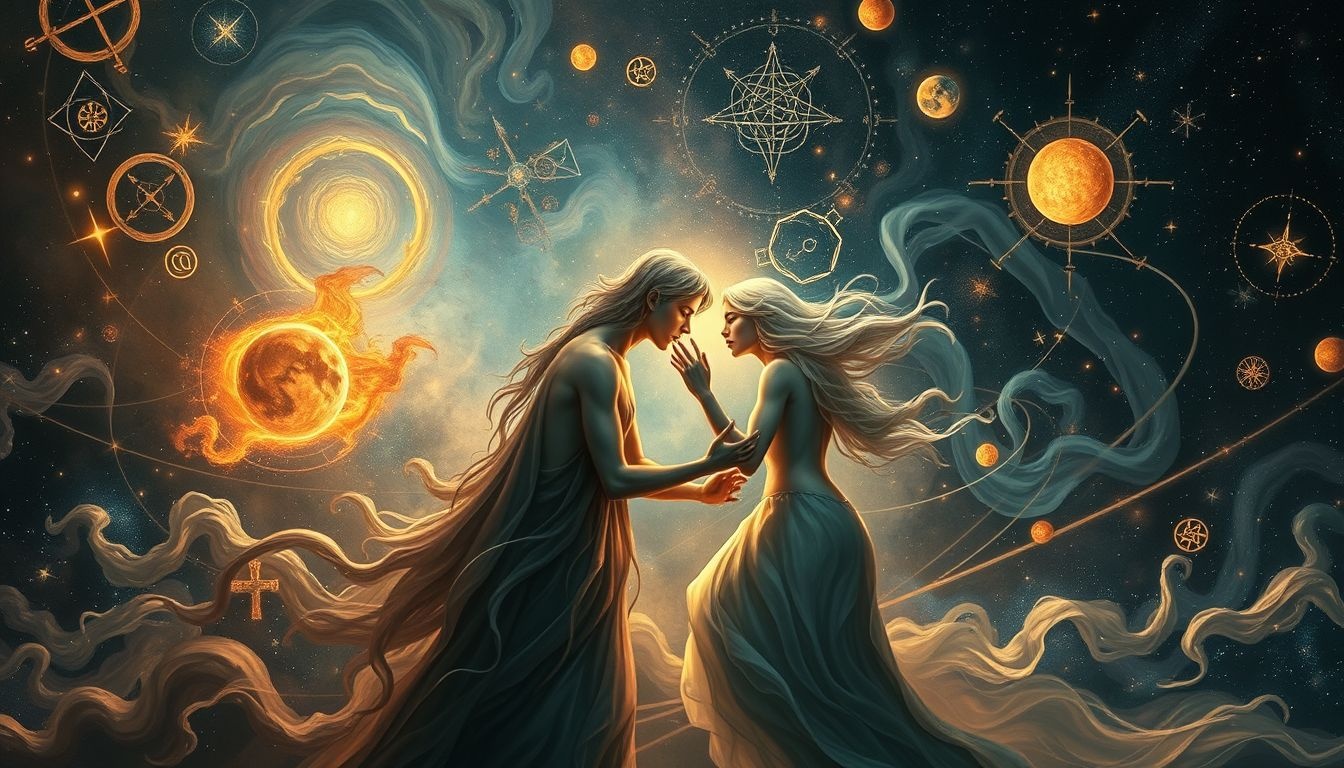 Ruzie met een theoloog symboliseert innerlijke twijfel over geloof.