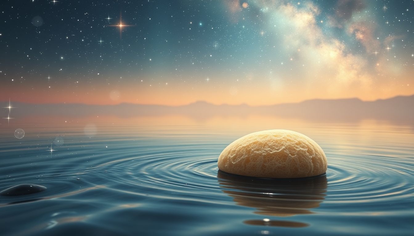 Dromen over een spons in water symboliseert emotionele reiniging.