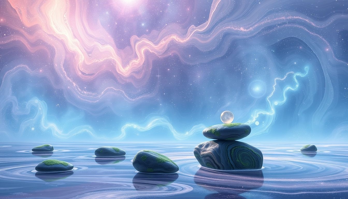 Mosagaat symboliseert harmonie en balans in innerlijke ontdekkingsreizen.