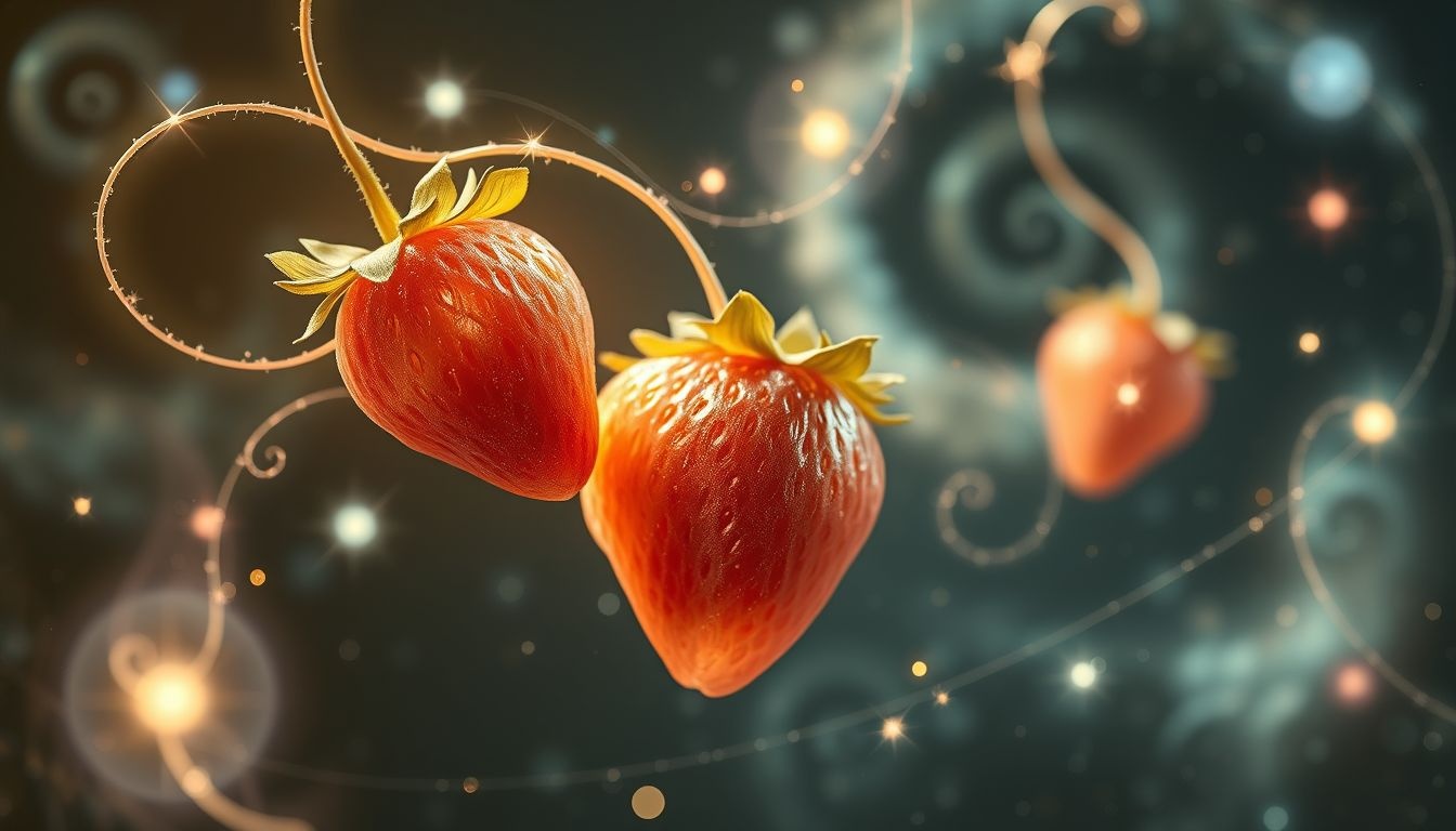 Zijdeaardbeien symboliseren verlangen en passie in liefdesdromen.