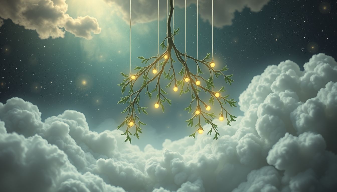 Droom over maretak symboliseert vaak diepe menselijke verbinding en harmonie.