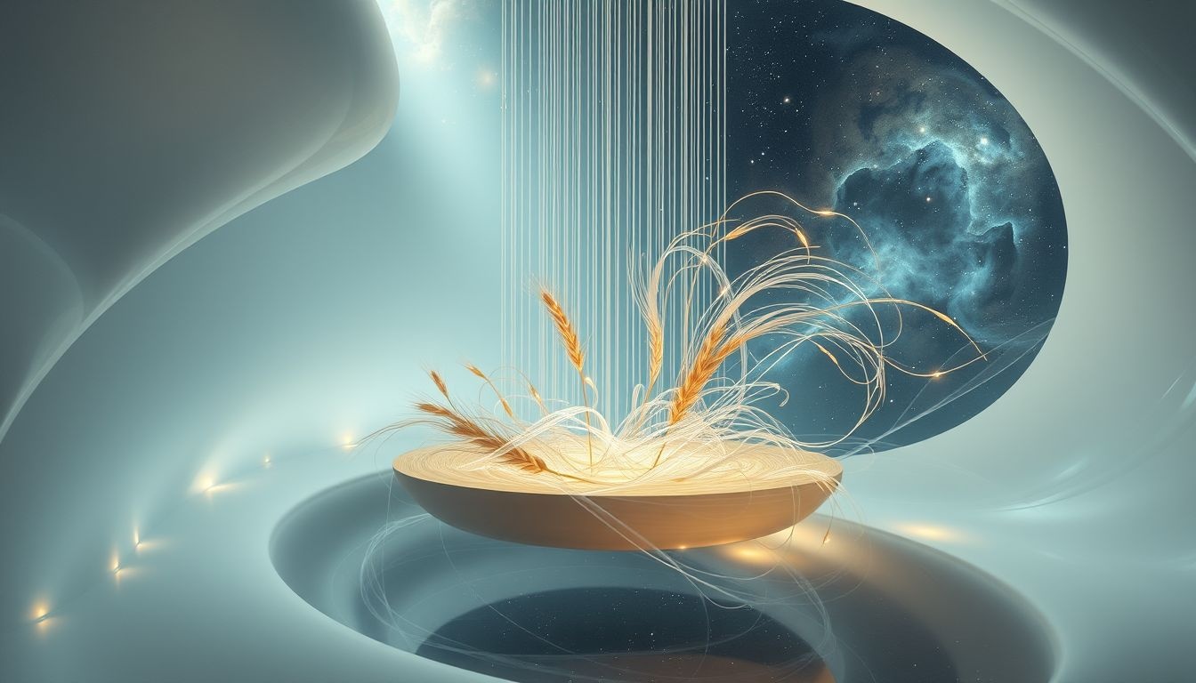 Dromen over vlas spinnen in modern huis symboliseert creativiteit en harmonie.