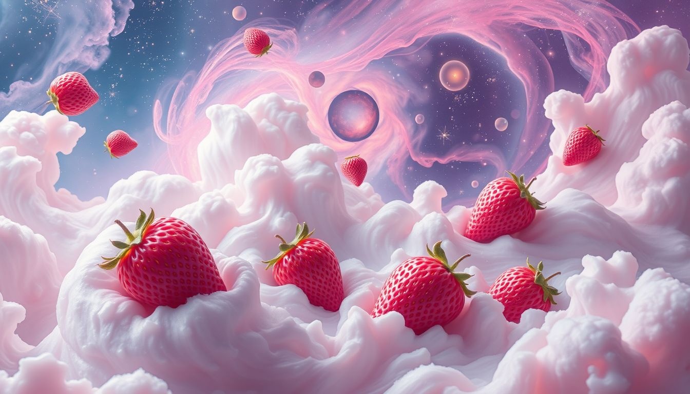 Dromen over zijdeaardbeien eten met slagroom symboliseert zoete verleidingen.