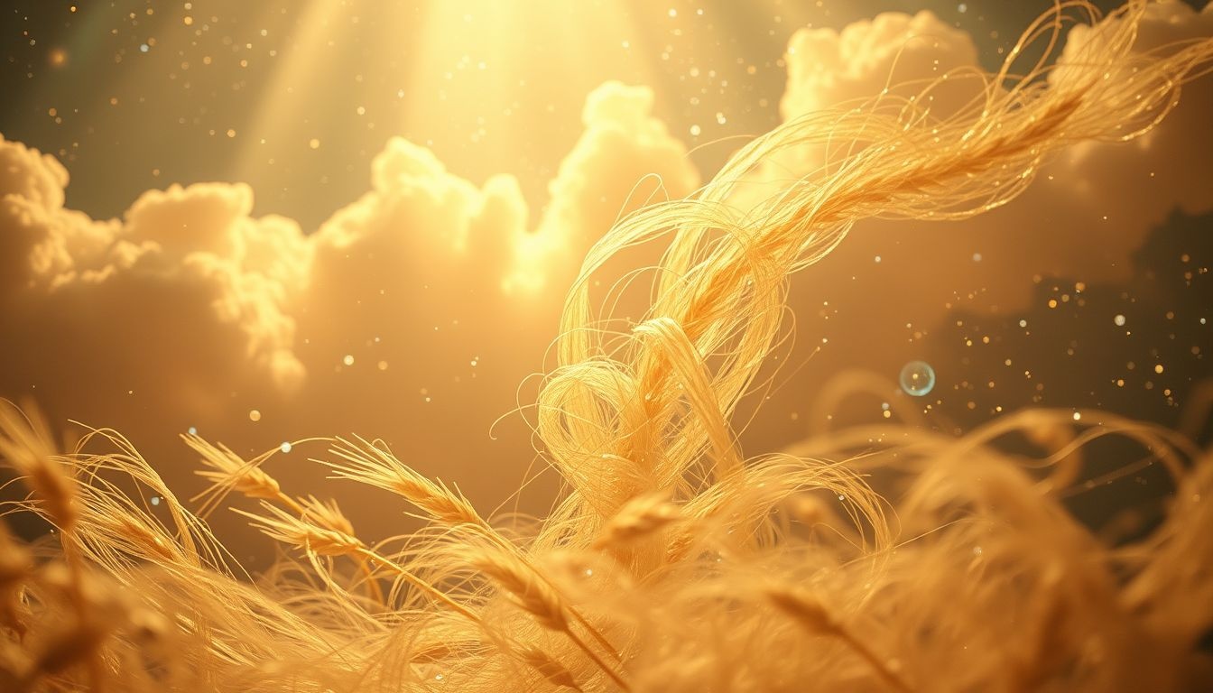 Dromen over vlas spinnen in heldere kamers symboliseert creatieve helderheid.