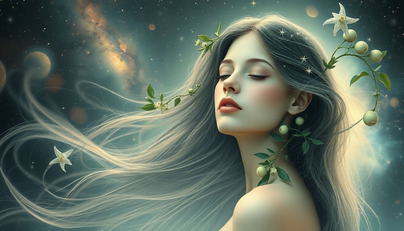 Droom 5: Maretak in je haar symboliseert liefde en verbondenheid.