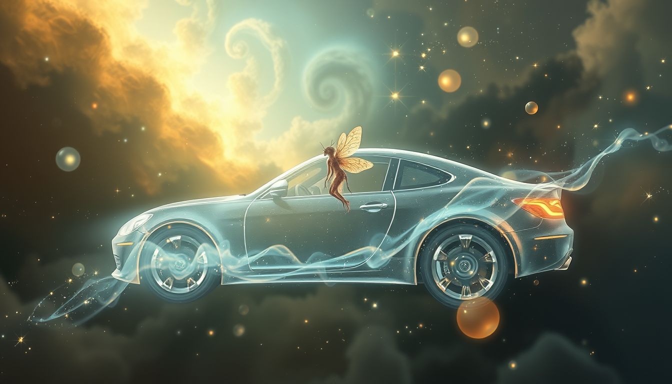 Een paardenvlieg in je auto symboliseert onverwachte irritaties tijdens reizen.