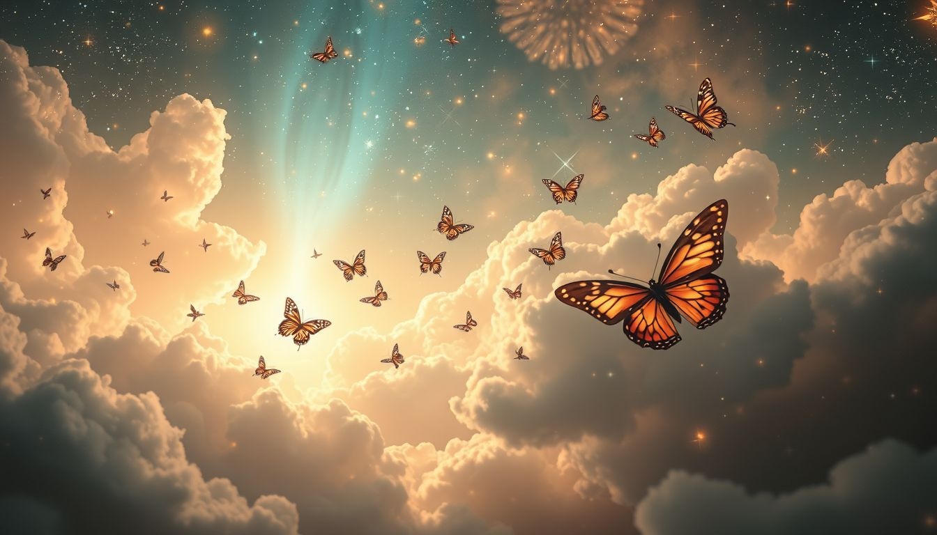 Droom 6 symboliseert loslaten en persoonlijke transformatie met vlinders.