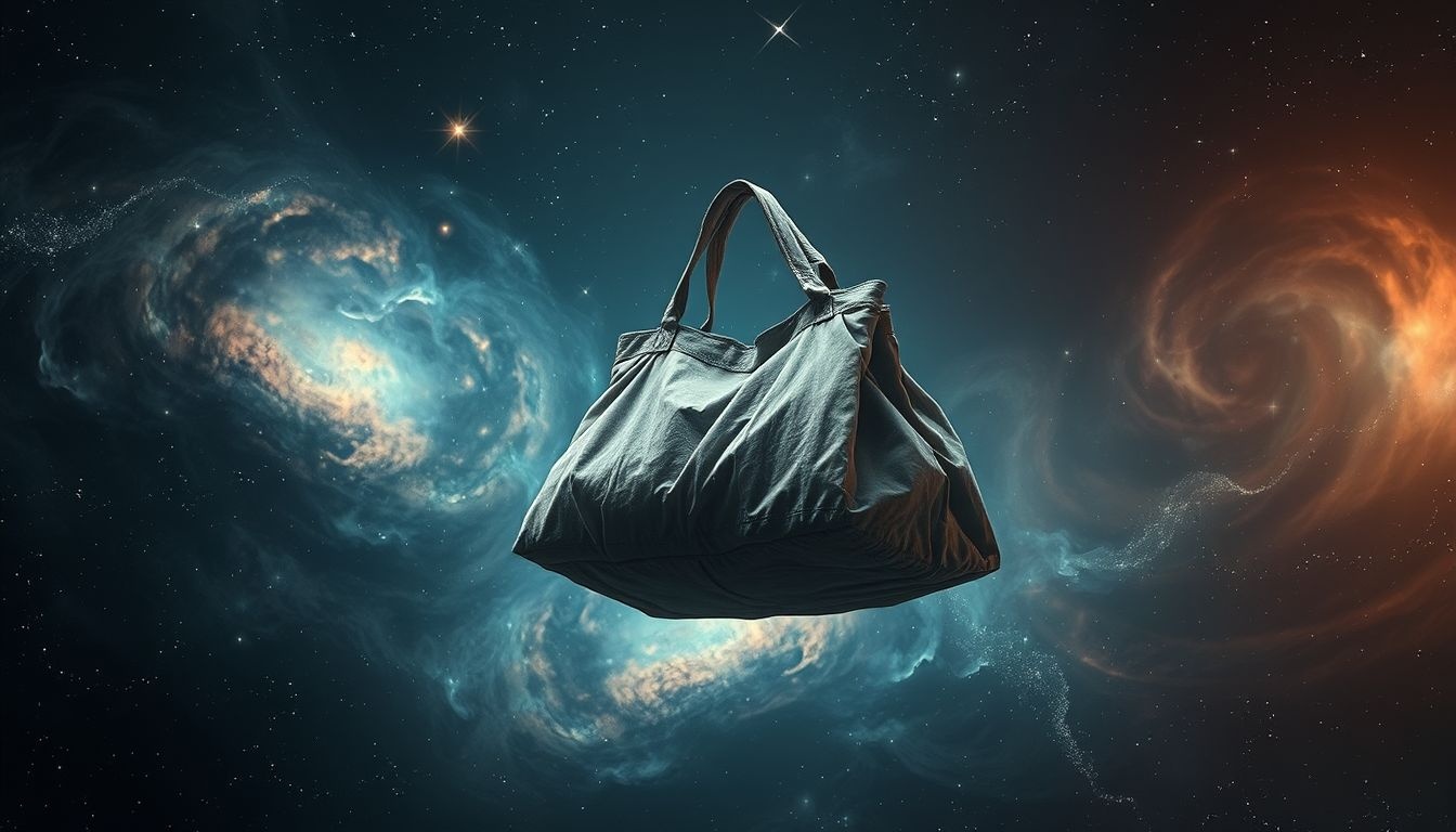 Een oude tas met afgebroken handvat symboliseert verloren kracht.