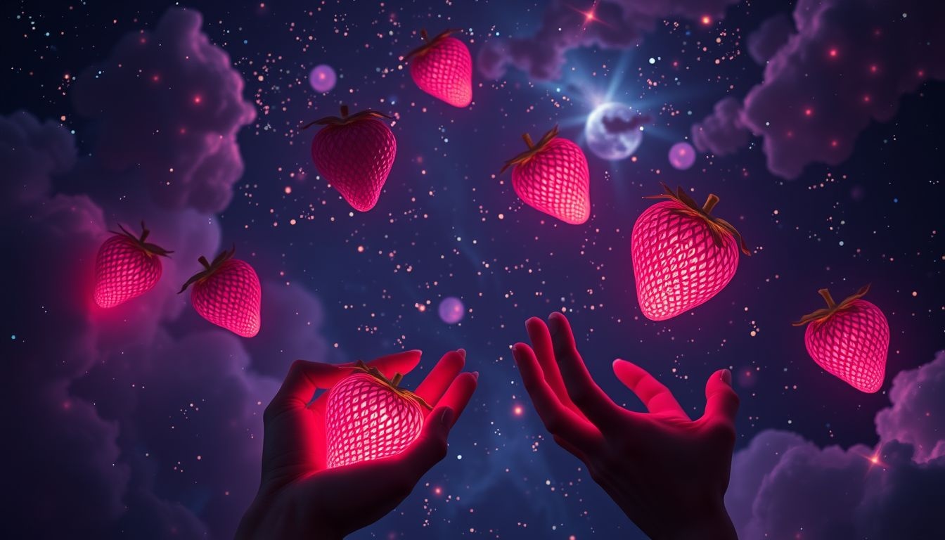 Het stelen van zijdeaardbeien symboliseert verlangen naar verboden genietingen.