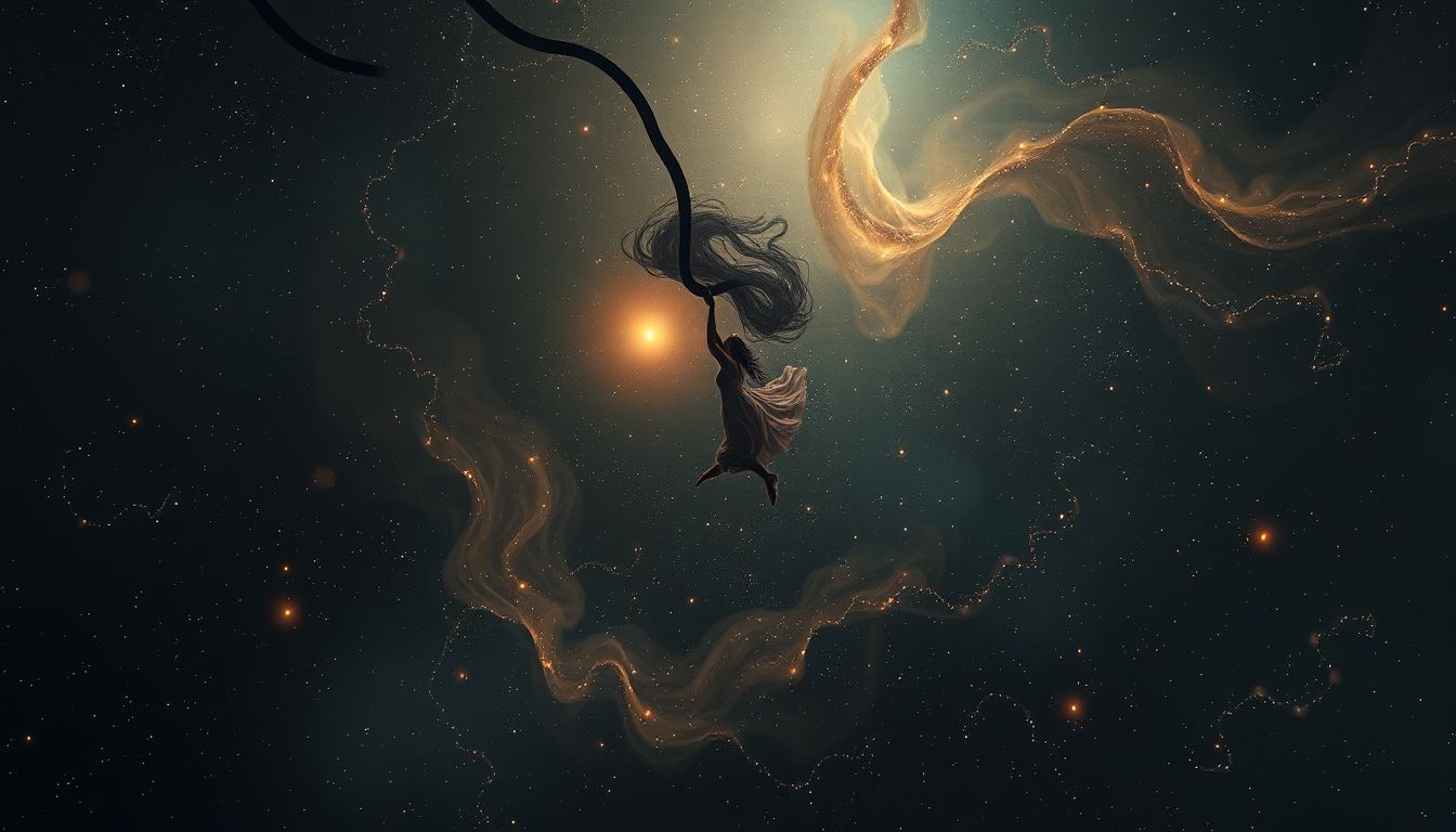 Een dalende kabel symboliseert vaak negatieve invloeden en verlies.