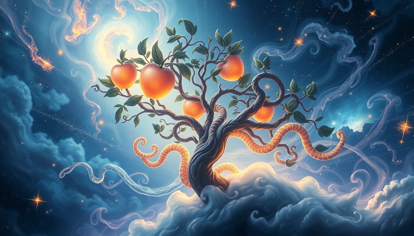 In 'Een Appelboom en Slangen' symboliseren slangen verleiding en gevaar.