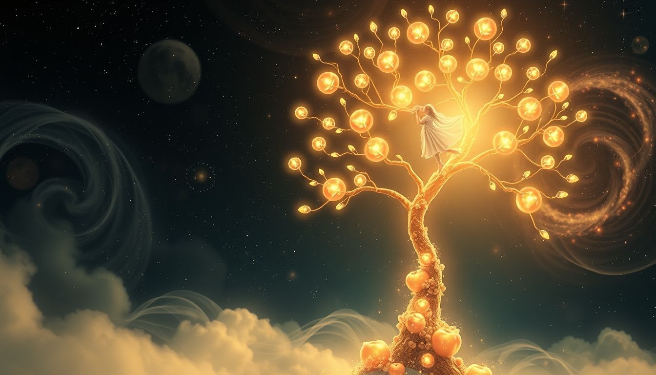 Klimmen in een appelboom symboliseert groei en persoonlijke uitdaging.