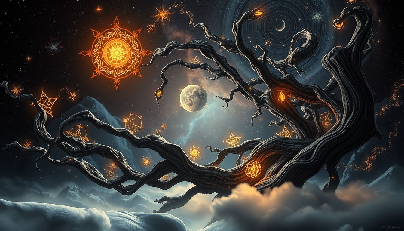 Ebenhout symboliseert kracht en mysterie in droomscenario's.