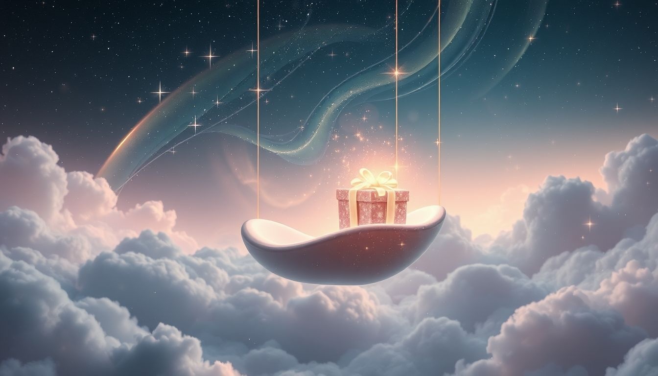 Een cadeau op de achterbank symboliseert onverwachte verrassingen in het leven.