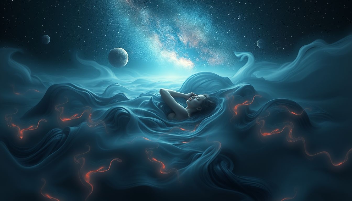 Afdalen in een moeras symboliseert verstrikt raken in negatieve emoties.