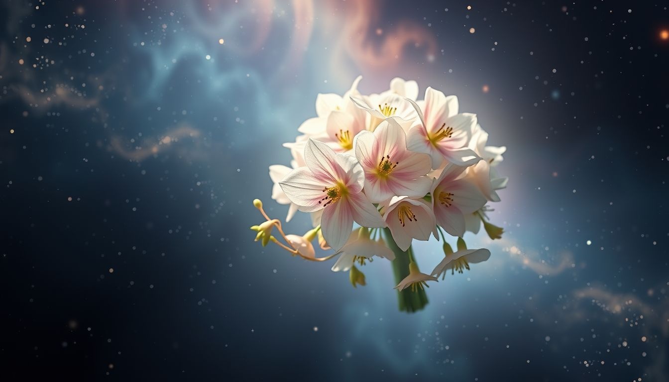 Een bruidsboeket met akelei symboliseert onschuld en nieuwe liefde.