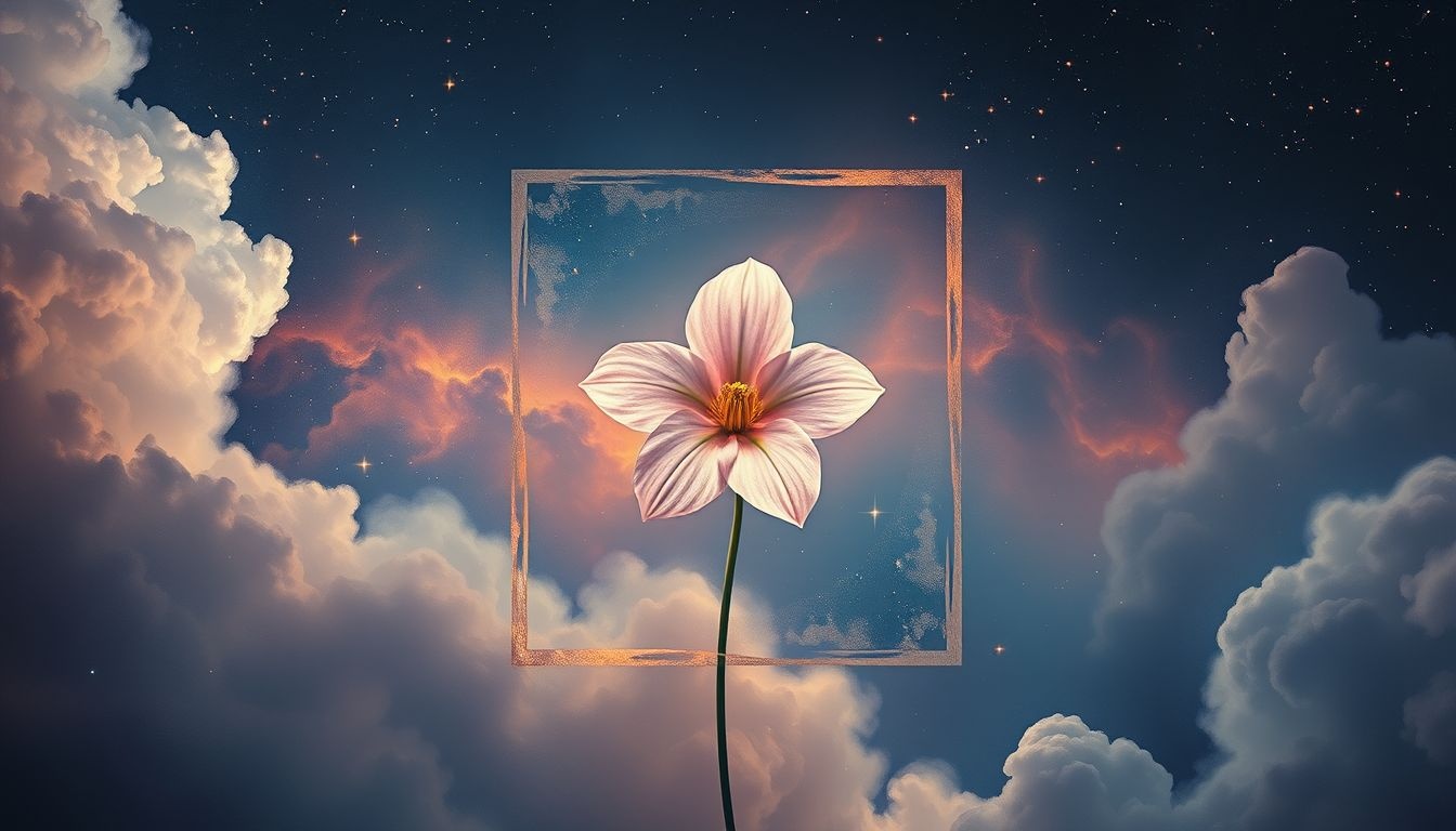 Akelei in kunst symboliseert vaak liefde en mysterie in dromen.