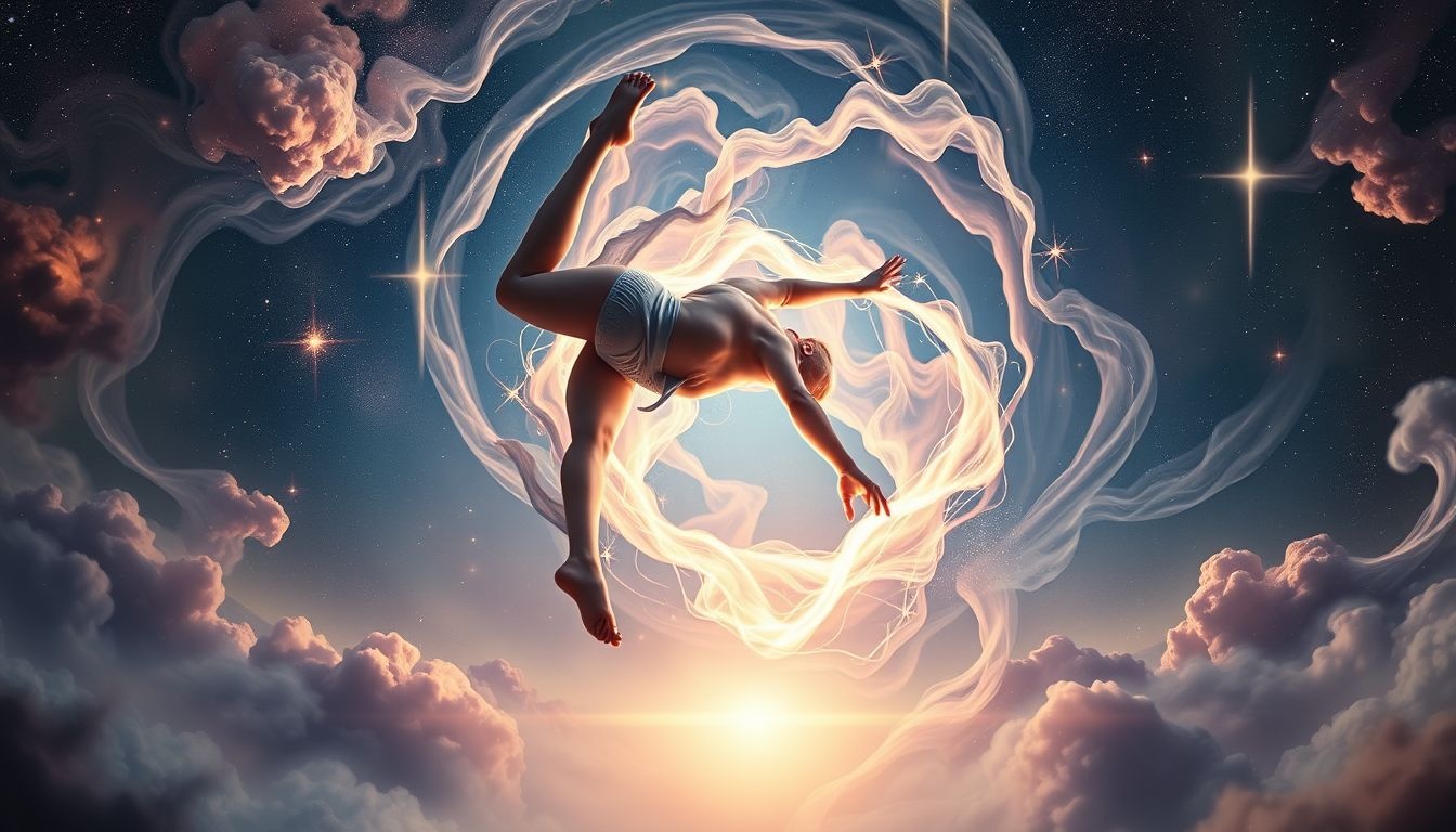 De backflip radslag symboliseert transformatie en persoonlijke groei.