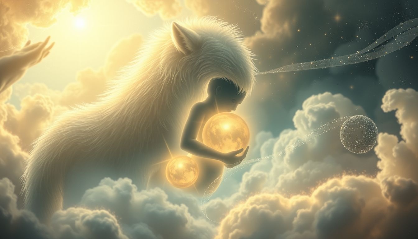 Beschermd worden door een weerwolf symboliseert innerlijke kracht en veiligheid.