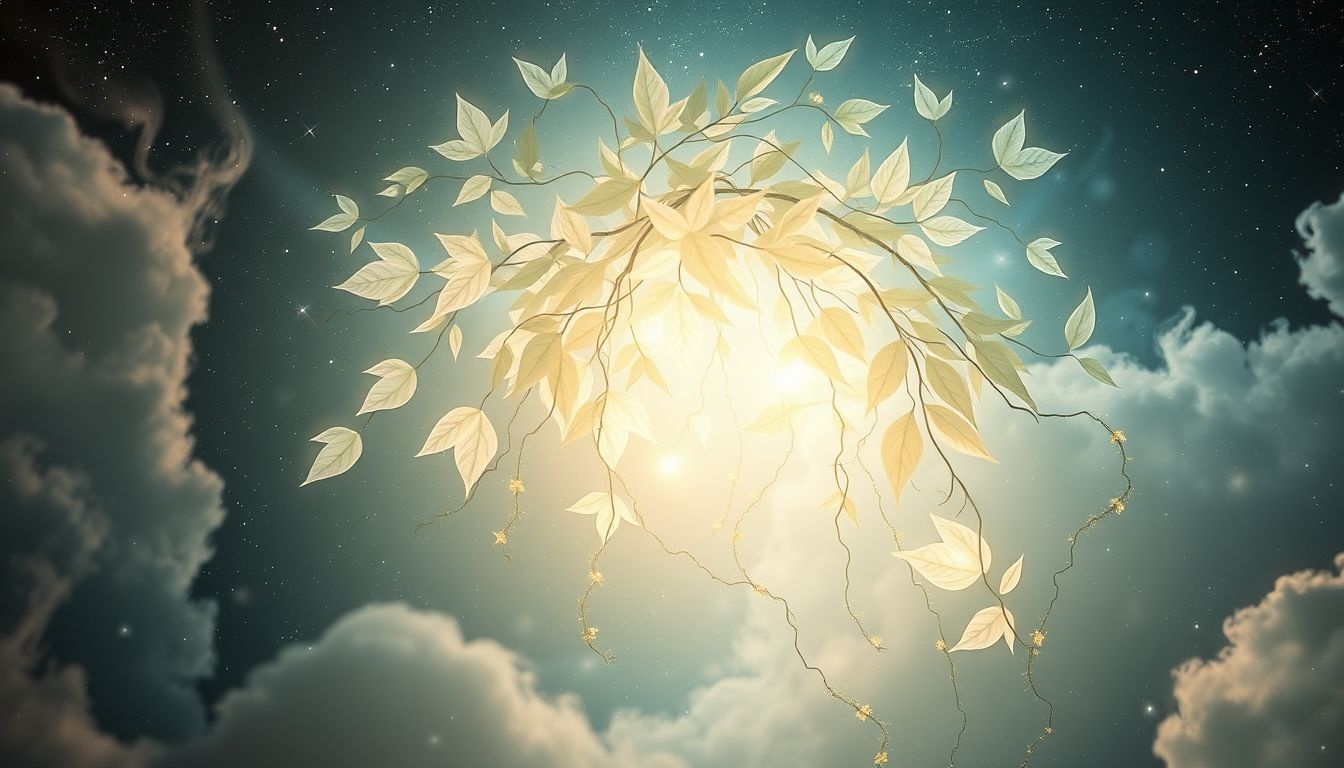 Bladerdakdromen symboliseren diepe verbinding met natuur en spiritualiteit.