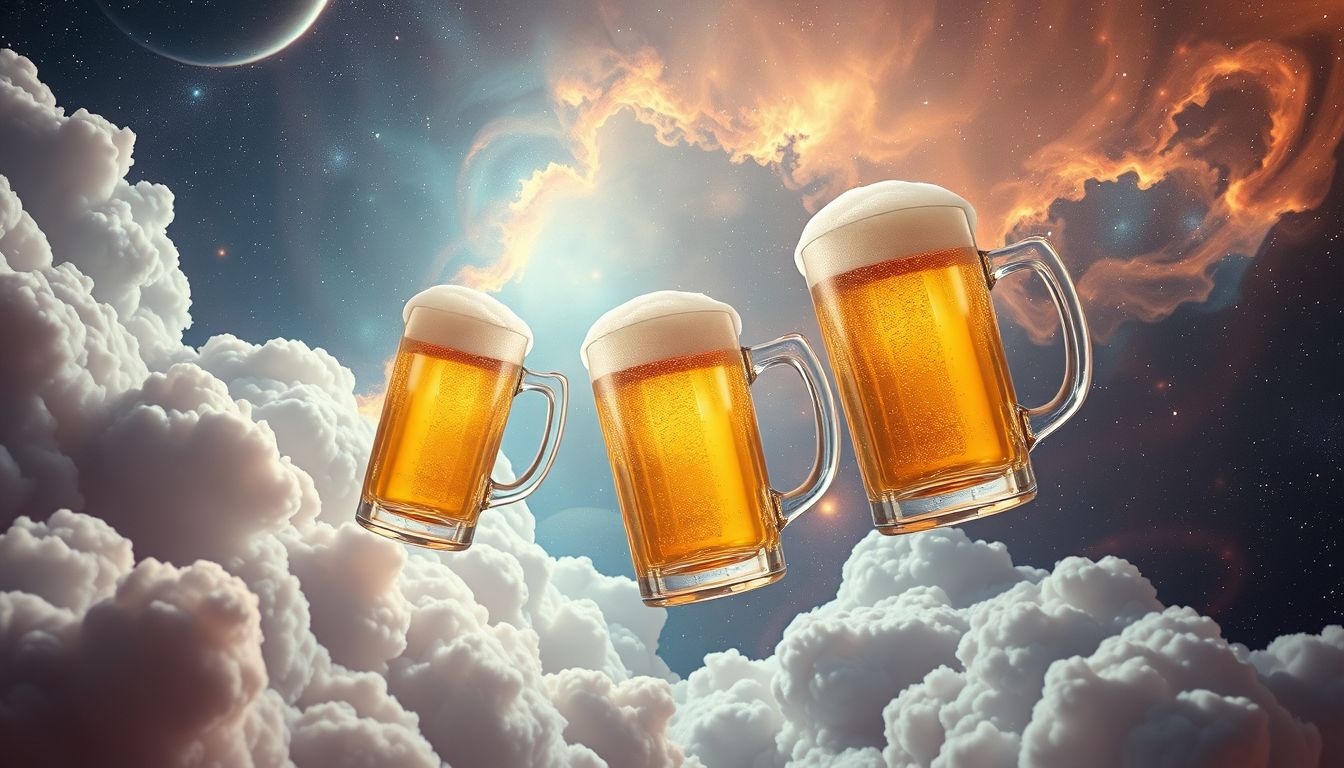 Dromen over bier symboliseren vaak gezelligheid en ontspanning.