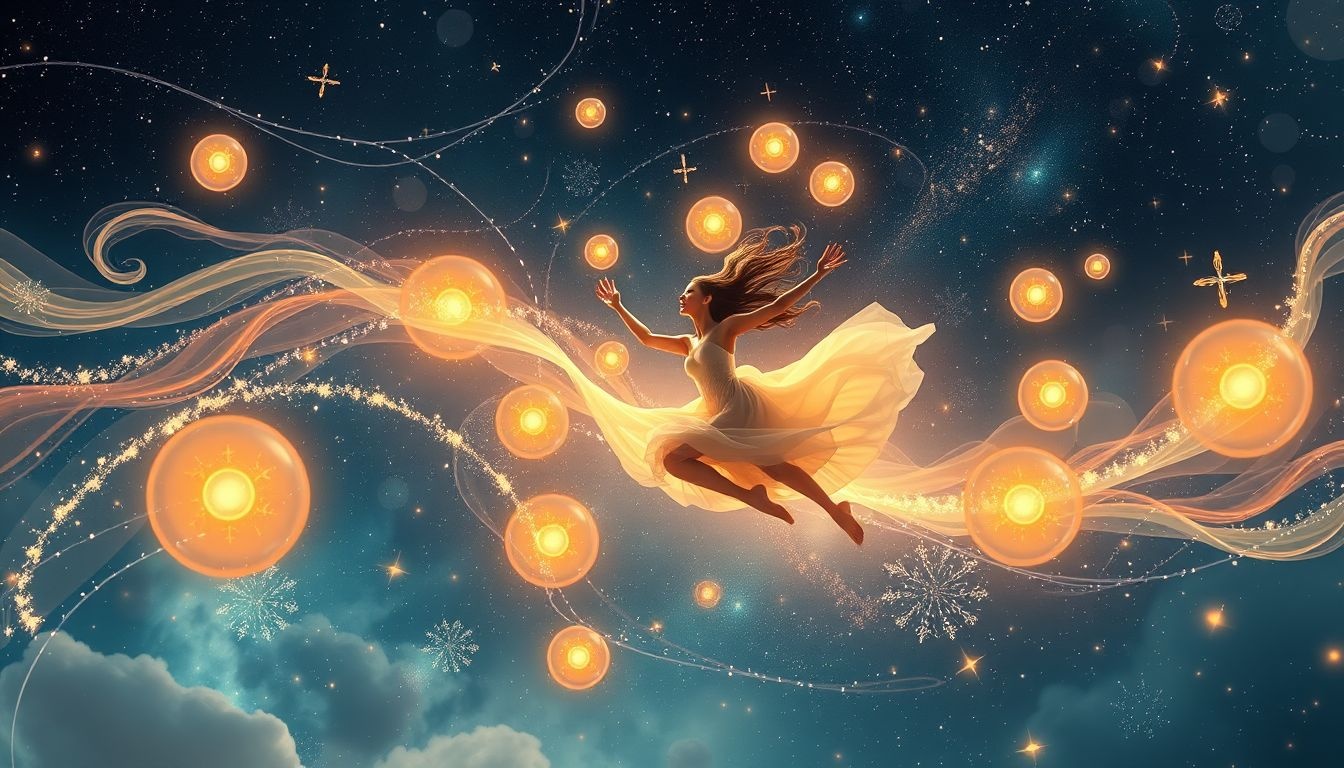 Dromen over dansen met een tamboerijn symboliseren vreugde en vrijheid.