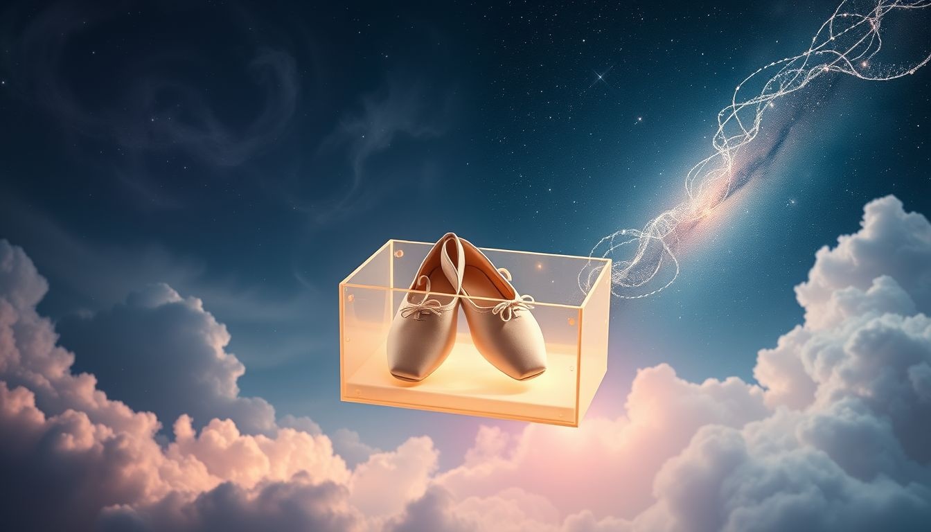 Dansschoenen in een doos symboliseren onontdekte talenten en verlangens.
