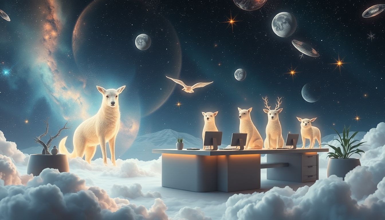 Dromen over dieren als personeel symboliseren intuïtie en instinct in werk.