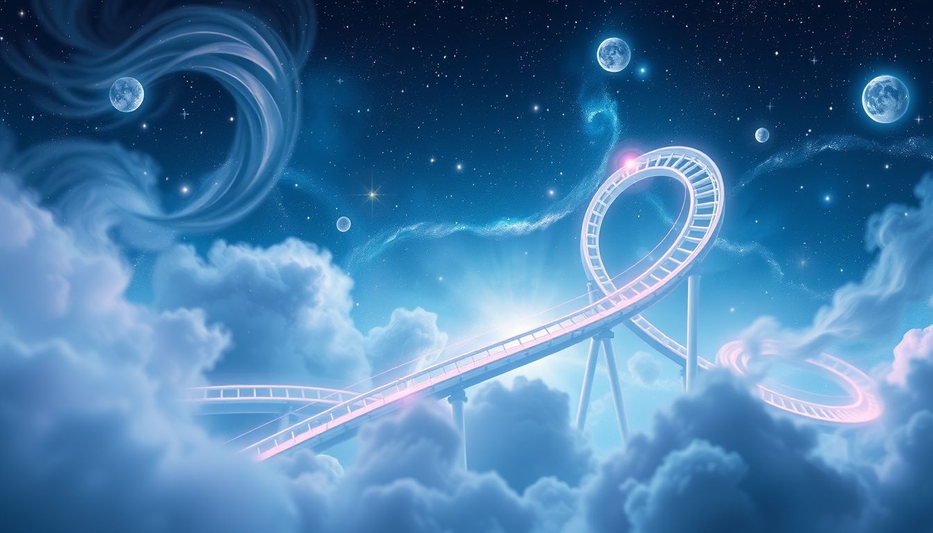 Dromen over een achtbaan symboliseren vaak emotionele ups en downs.