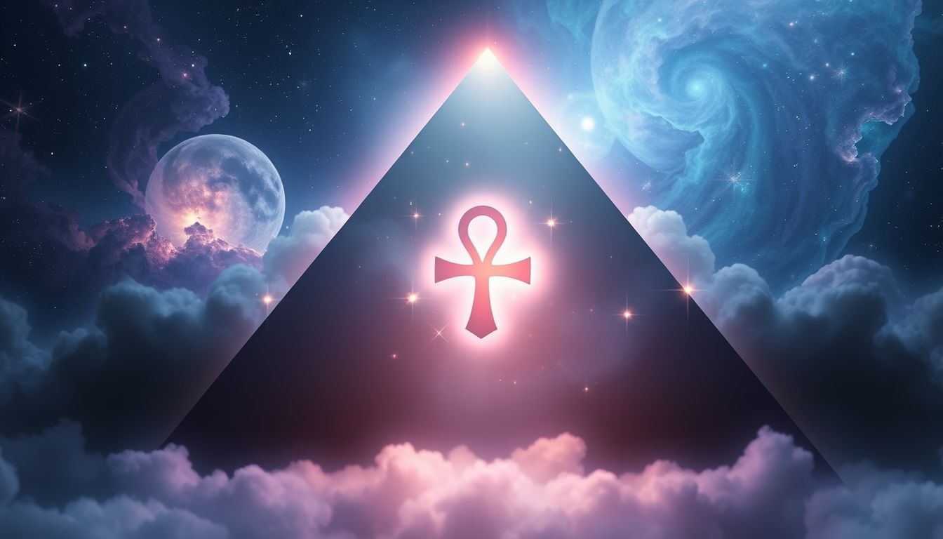 Dromen over een ankh in een piramide symboliseren eeuwig leven en wijsheid.