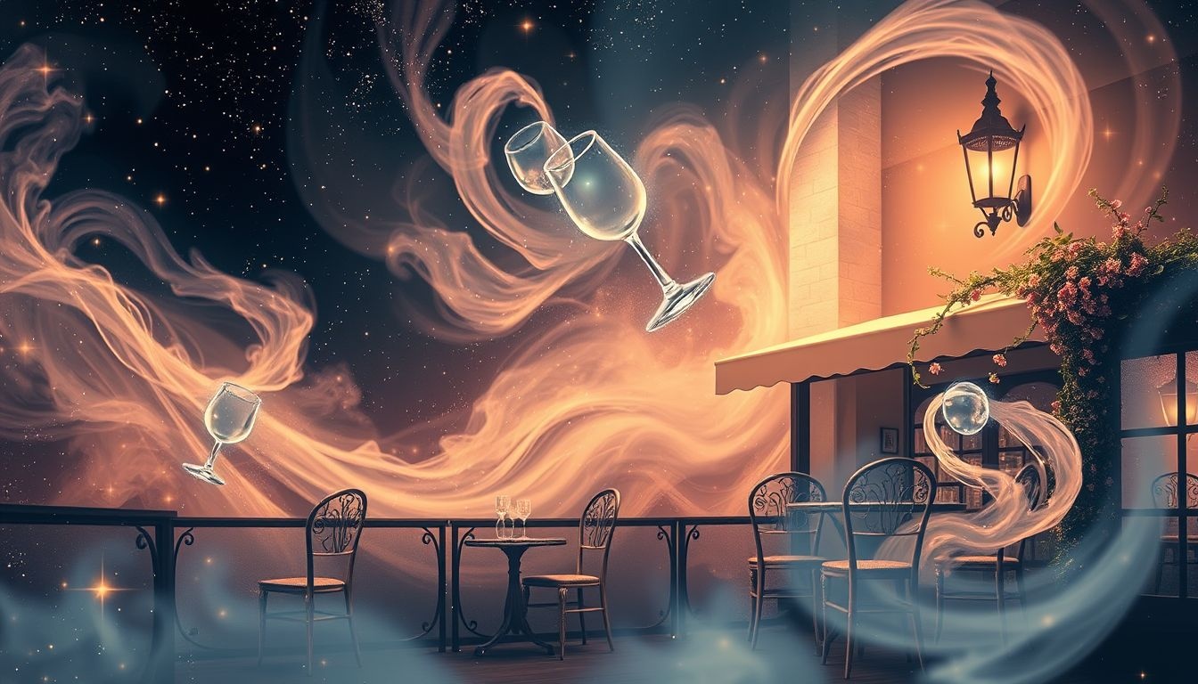 Dromen over een Parijse bistro symboliseert liefde en spontane avonturen.