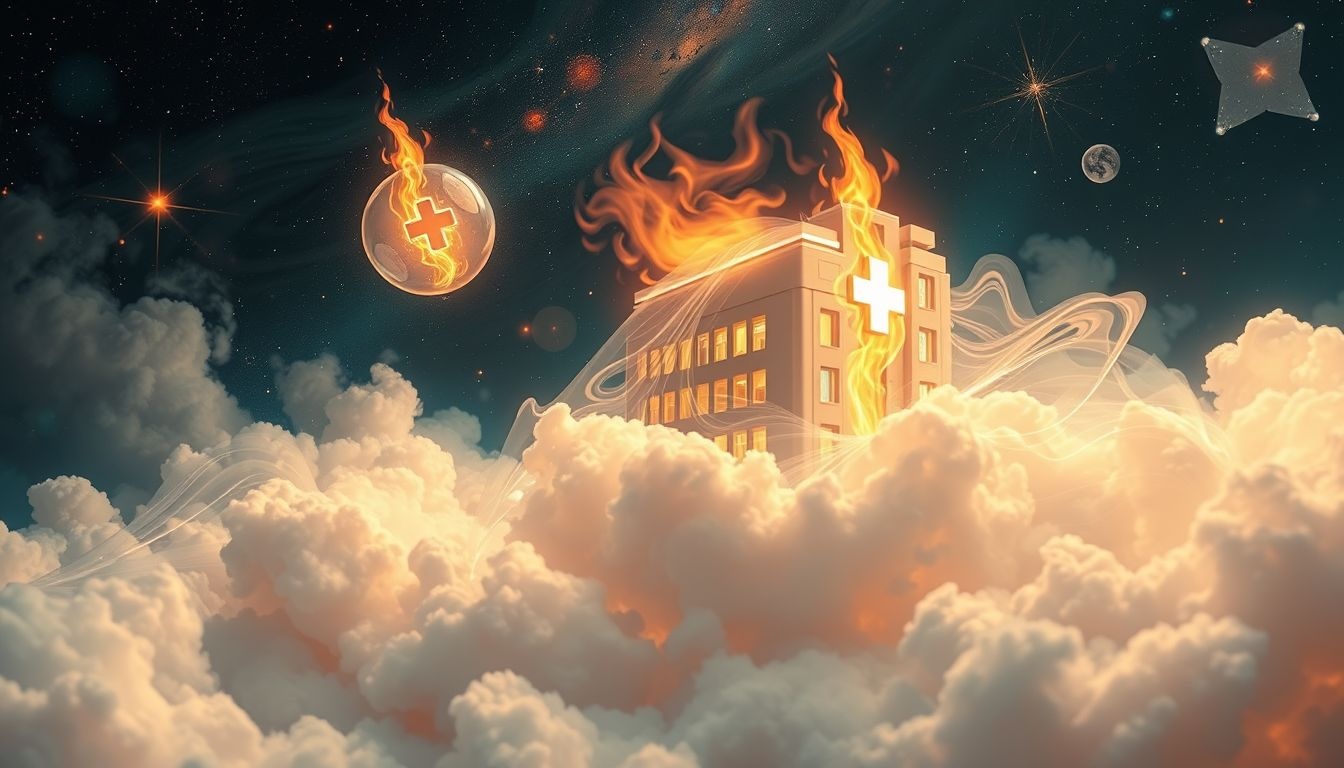 Dromen over brandoefeningen in ziekenhuis symboliseren voorbereiding op stress.