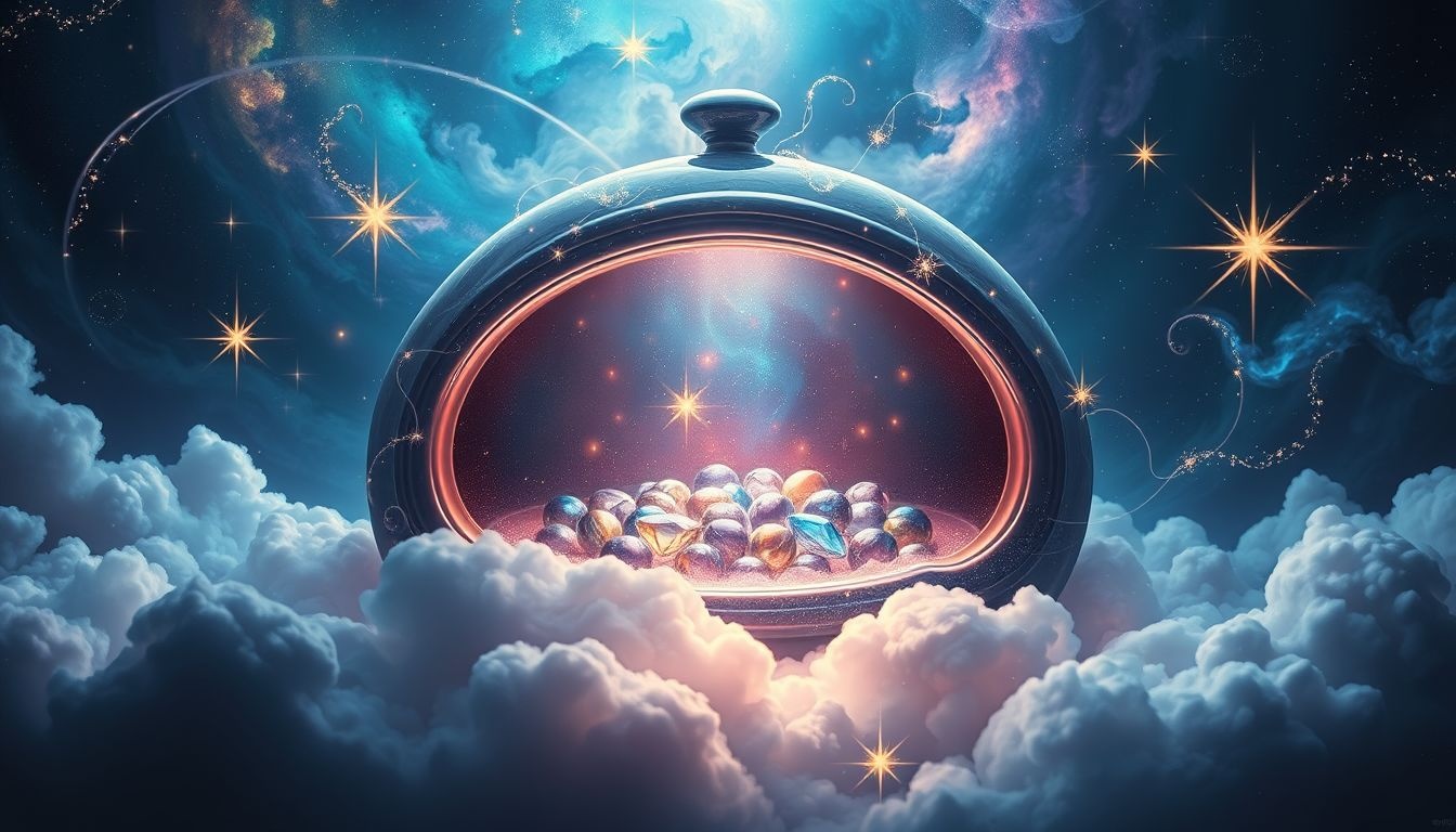 Dromen over juwelen in een cooksoven symboliseren rijkdom en creativiteit.