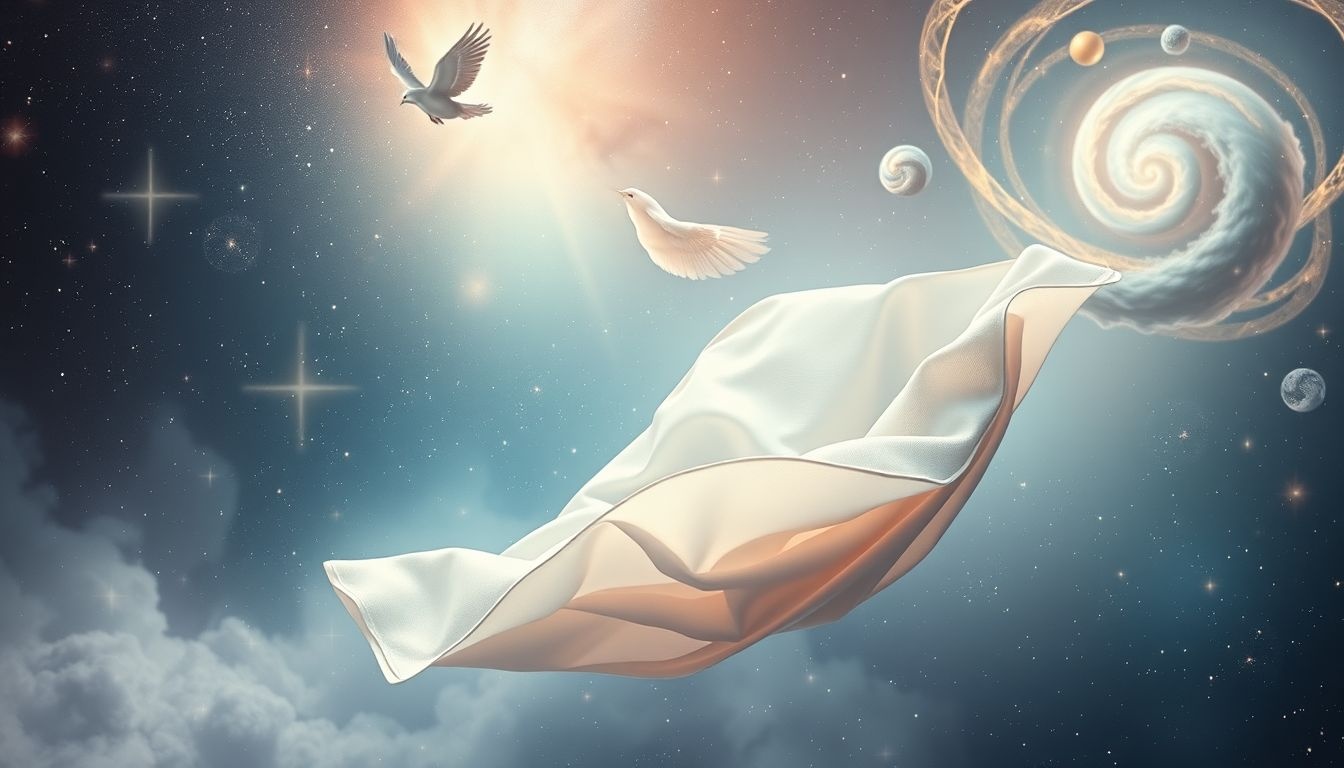 Dromen over een doek als servet symboliseert verzorging en troost.