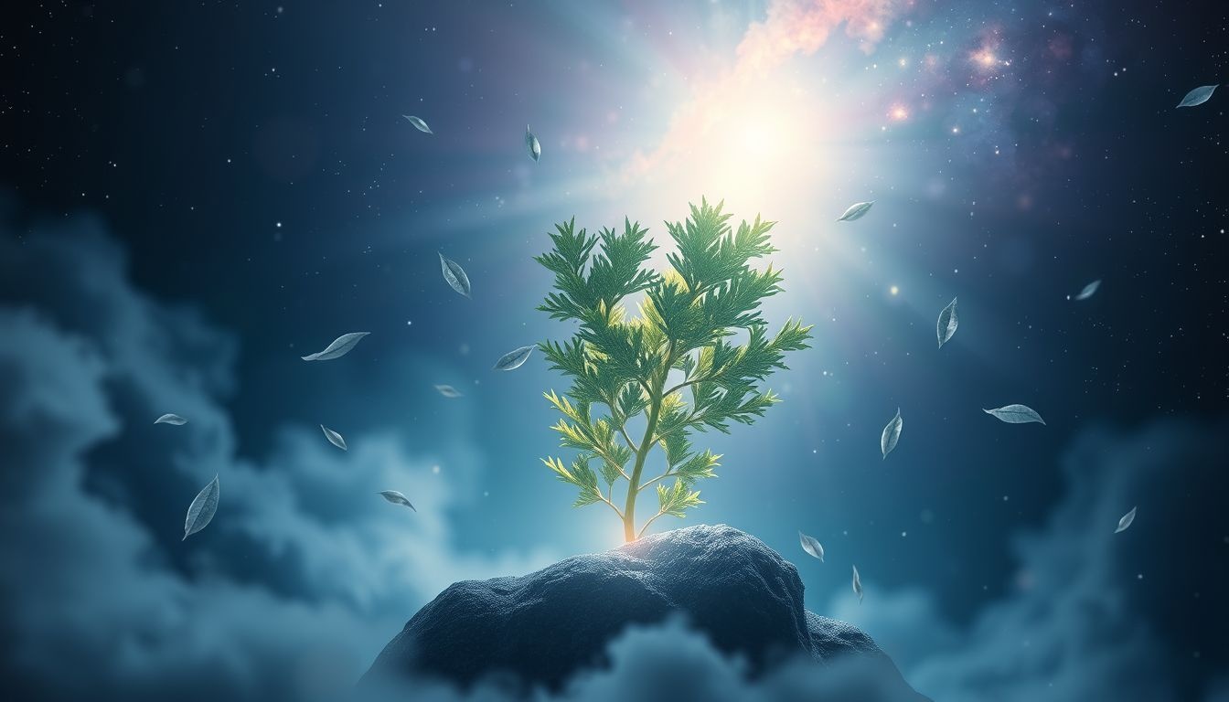 Groenblijvende planten symboliseren hoop en innerlijke kracht in dromen.