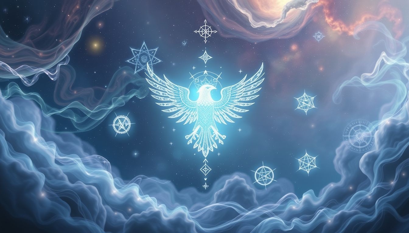 Dromen over een adelaar-insigne symboliseert kracht en vrijheid.