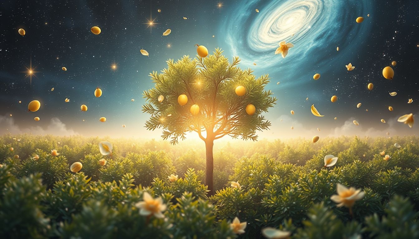 Dromen over jeneverbomen symboliseren groei en vruchtbaarheid in het leven.