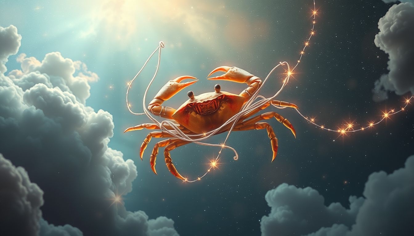 Dromen over een vastzittende krab symboliseert emotionele beknelling.
