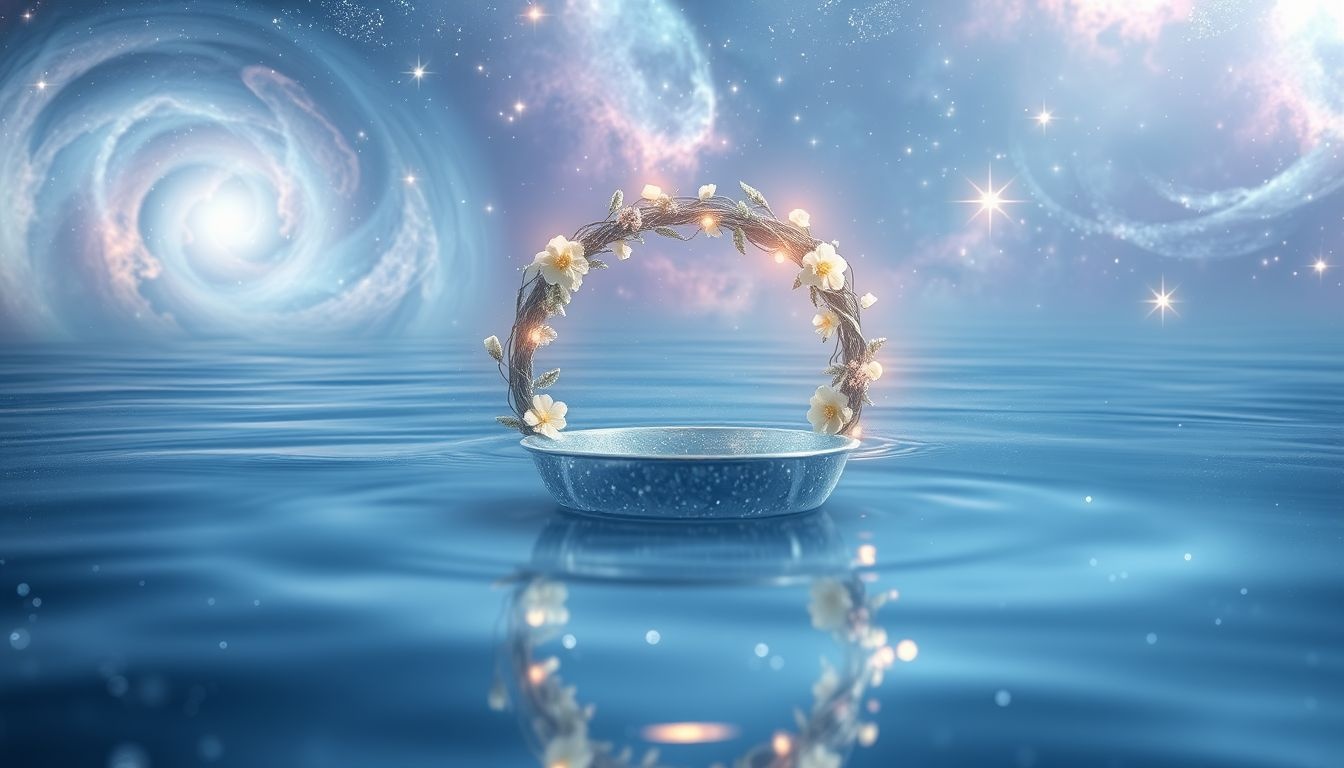 Dromen over kransen in water symboliseren emotionele reiniging en loslaten.