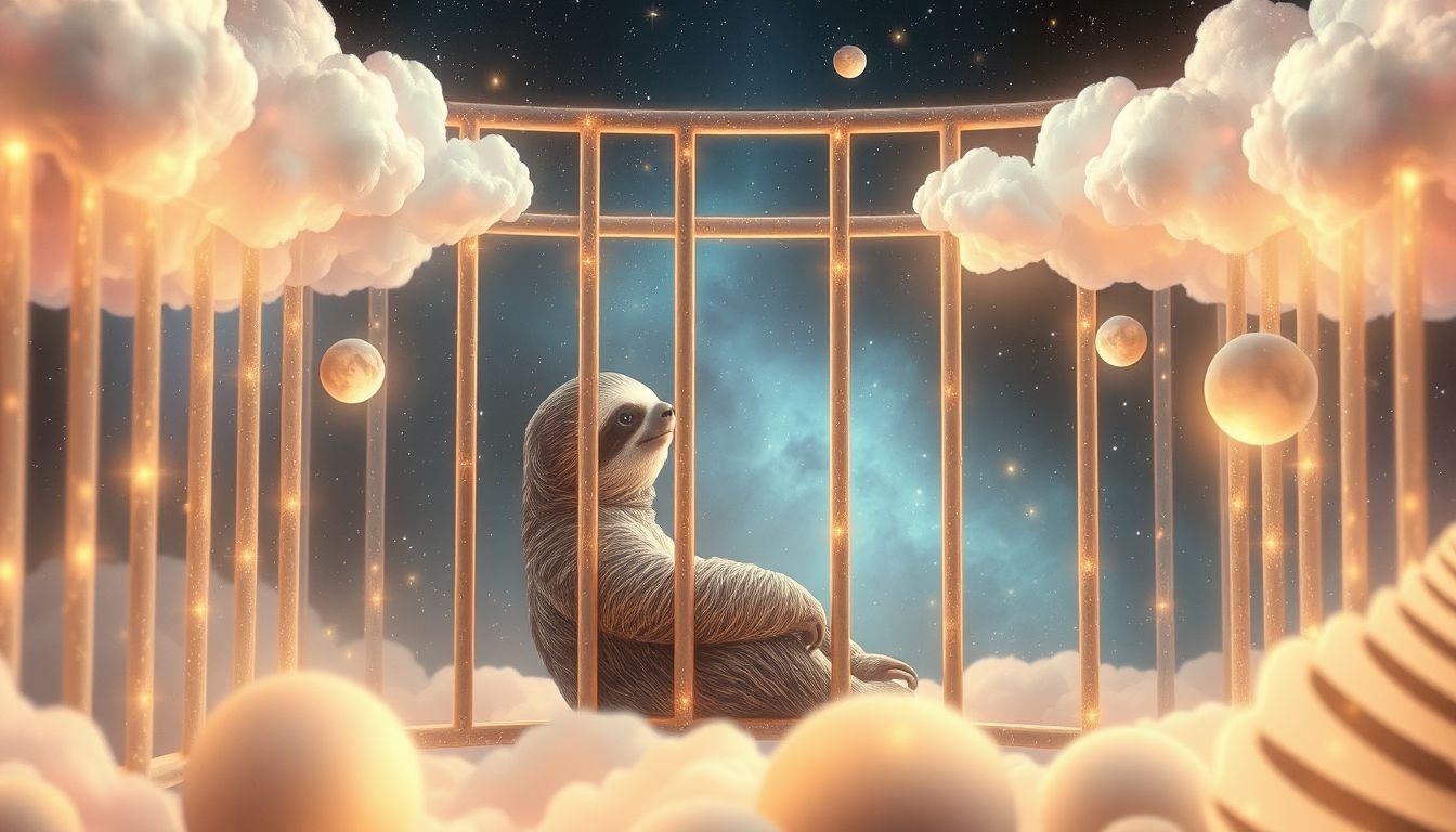Dromen over luiaards in een dierentuin symboliseren geduld en observatie.